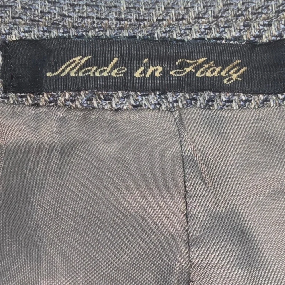 Vito Rufolo Soft Blazer Lanificio di Pray Wool Silk Grey Brown Sport Coat 48R